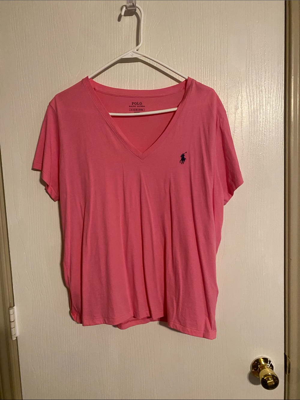 Polo by Ralph Lauren Pink V-Neck Short Sleeve Tee